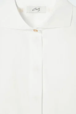 Discount COS THE SIGNATURE COTTON-POPLIN SHIRT CHALK