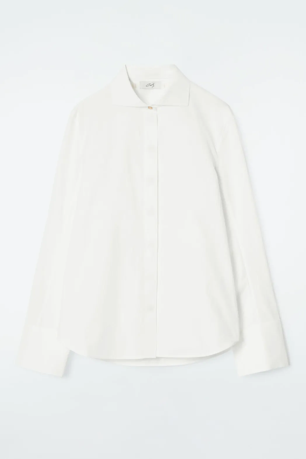 Discount COS THE SIGNATURE COTTON-POPLIN SHIRT CHALK