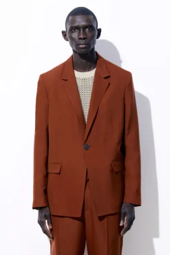 Outlet COS THE SINGLE-BREASTED WOOL BLAZER TERRACOTTA