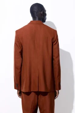 Outlet COS THE SINGLE-BREASTED WOOL BLAZER TERRACOTTA