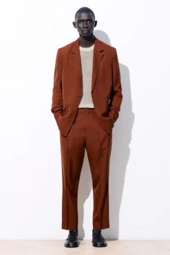 Outlet COS THE SINGLE-BREASTED WOOL BLAZER TERRACOTTA