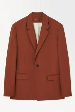 Outlet COS THE SINGLE-BREASTED WOOL BLAZER TERRACOTTA