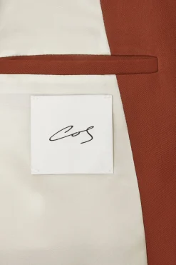 Outlet COS THE SINGLE-BREASTED WOOL BLAZER TERRACOTTA