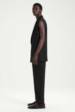 Hot COS THE SLEEVELESS DOUBLE-BREASTED BLAZER CARBON