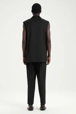 Hot COS THE SLEEVELESS DOUBLE-BREASTED BLAZER CARBON