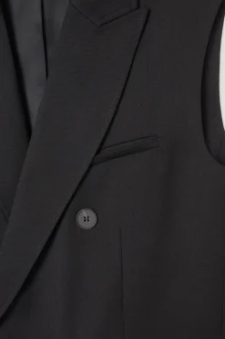 Hot COS THE SLEEVELESS DOUBLE-BREASTED BLAZER CARBON