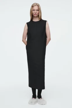 Best COS THE SLEEVELESS TAILORED WOOL DRESS CARBON