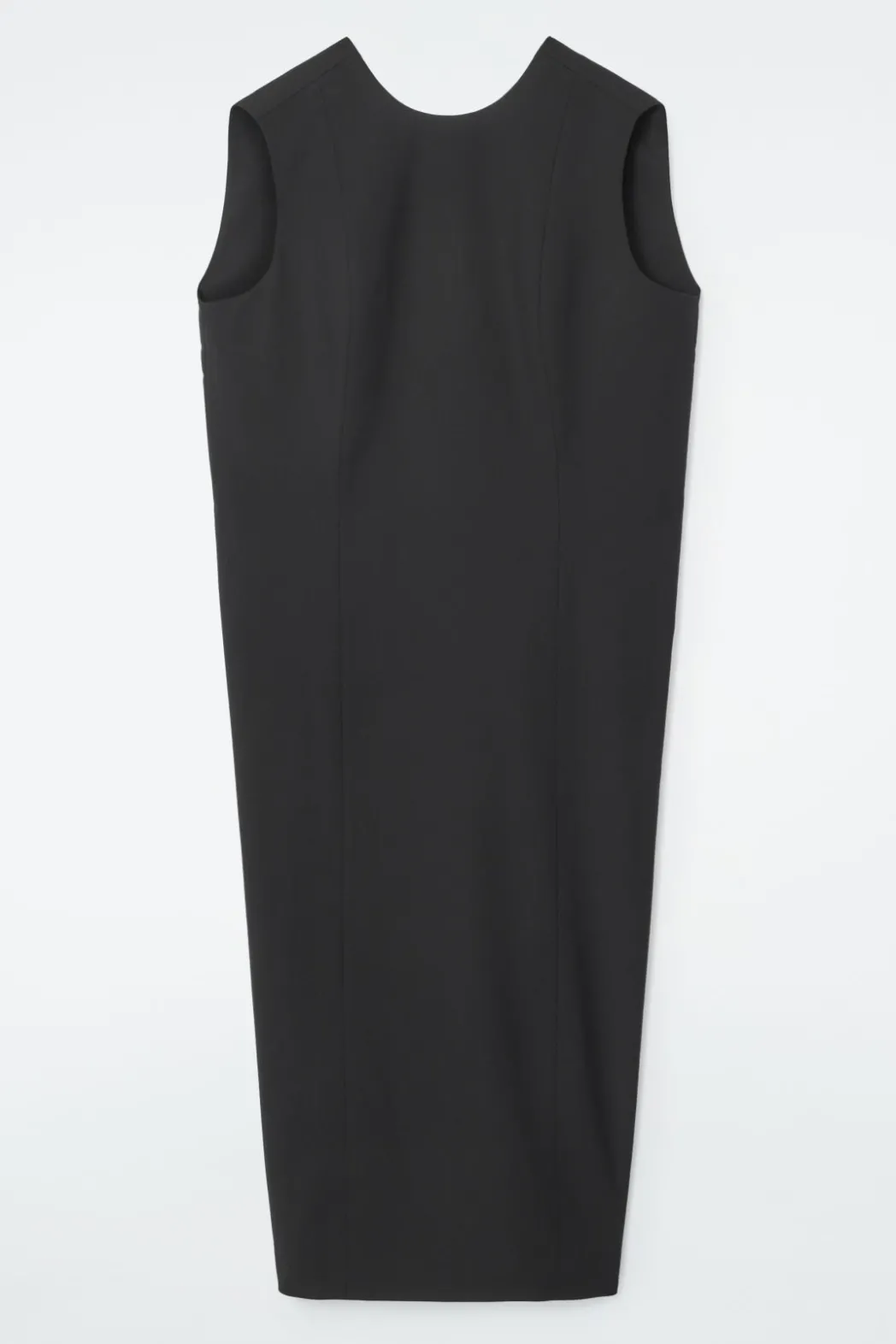 Best COS THE SLEEVELESS TAILORED WOOL DRESS CARBON