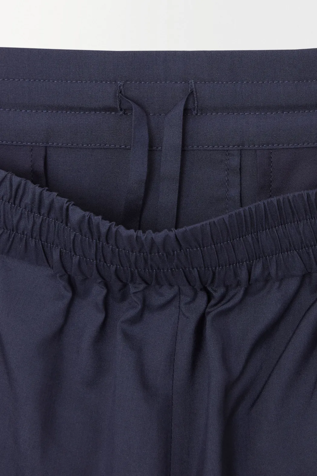 New COS THE STRAIGHT-LEG SILK PANTS NAVY