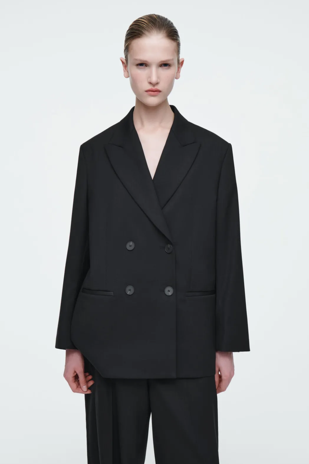 Best COS THE TAILORED PEAK-LAPEL BLAZER CARBON