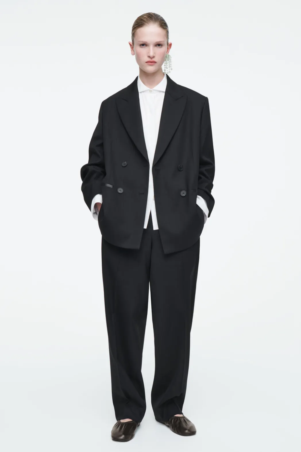 Best COS THE TAILORED PEAK-LAPEL BLAZER CARBON