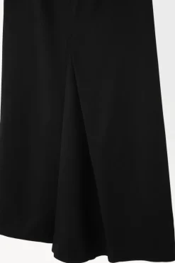 Outlet COS THE TAILORED WOOL TWILL SKIRT BLACK