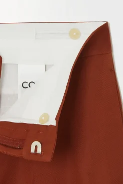 Hot COS THE TAPERED WOOL TWILL SUIT TROUSERS TERRACOTTA