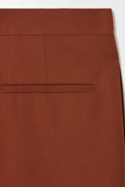 Hot COS THE TAPERED WOOL TWILL SUIT TROUSERS TERRACOTTA