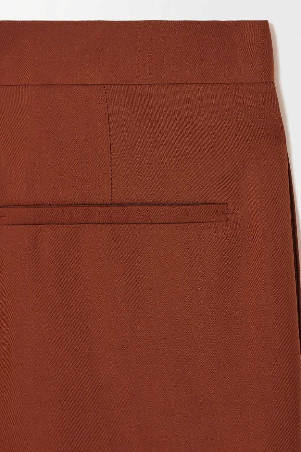 Hot COS THE TAPERED WOOL TWILL SUIT TROUSERS TERRACOTTA