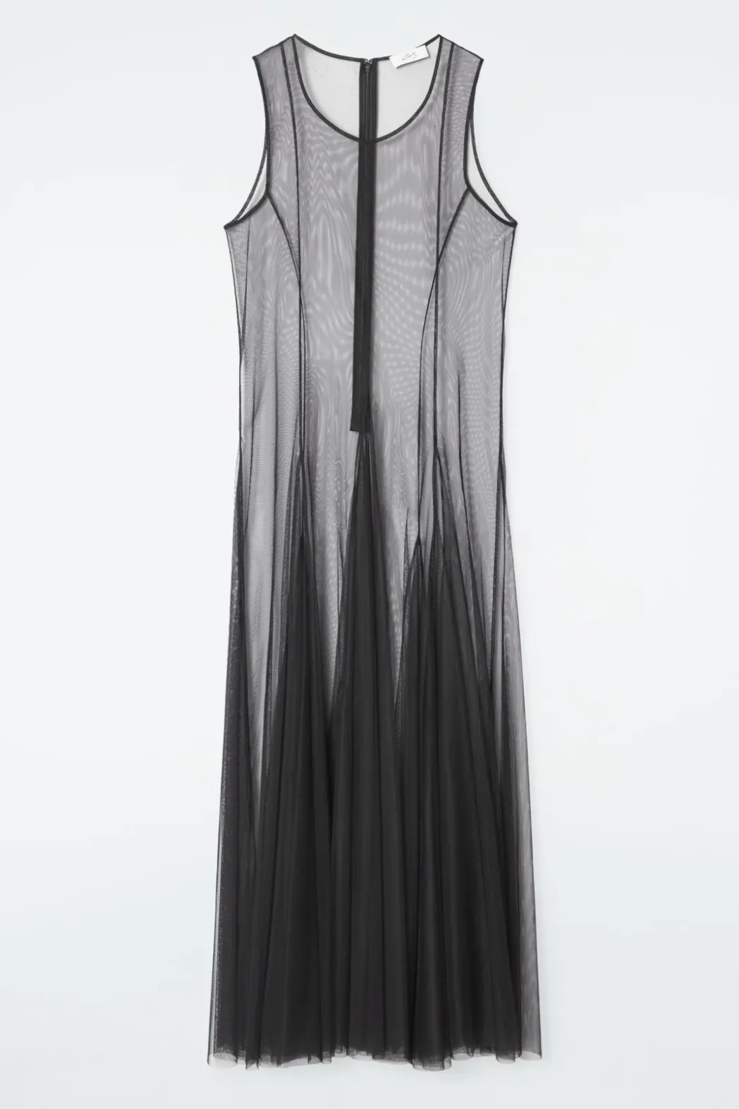 Discount COS THE TULLE MAXI DRESS CARBON