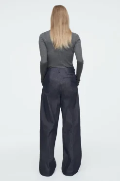 Outlet COS THE WIDE-LEG RAW DENIM JEANS INDIGO