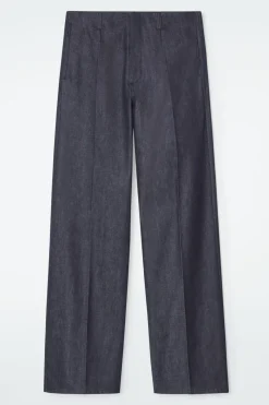 Outlet COS THE WIDE-LEG RAW DENIM JEANS INDIGO