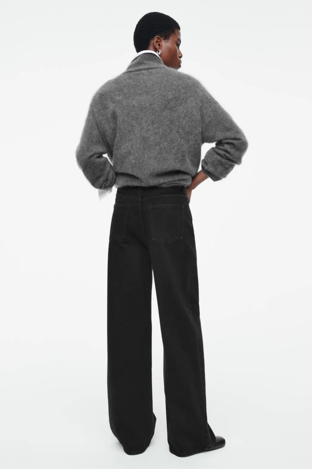 Hot COS TIDE WIDE-LEG JEANS BLACK