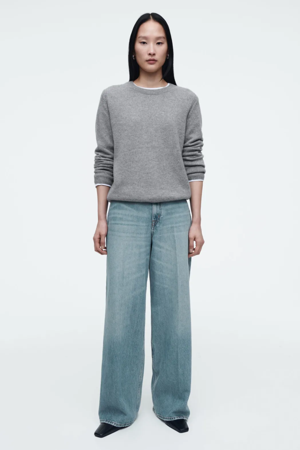 Outlet COS TIDE WIDE-LEG JEANS DUSTY BLUE
