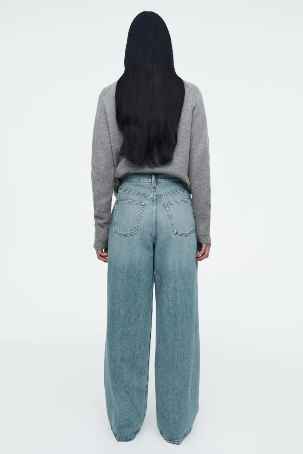 Outlet COS TIDE WIDE-LEG JEANS DUSTY BLUE