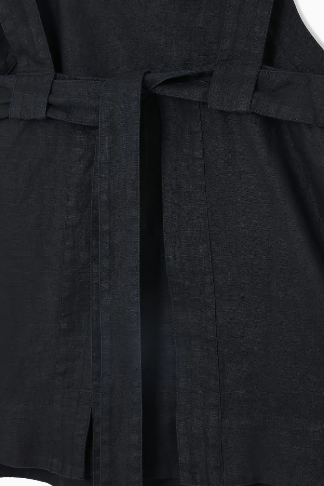 Discount COS TIE-BACK LINEN TOP NAVY
