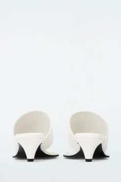 Outlet COS TOE-POST HEELED SANDALS WHITE