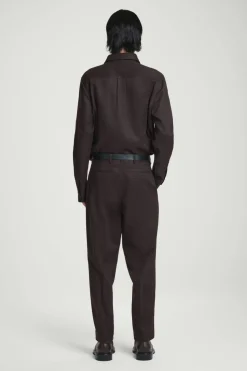 Clearance COS TOPSTITCHED TAPERED PANTS BROWN