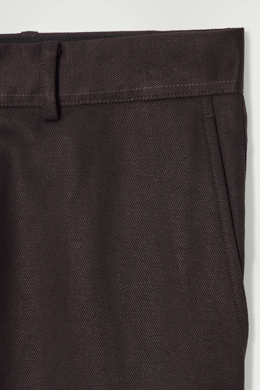Clearance COS TOPSTITCHED TAPERED PANTS BROWN