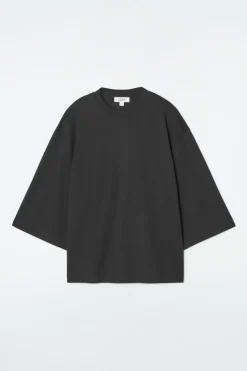 Discount COS TRAPEZE RELAXED T-SHIRT BLACK