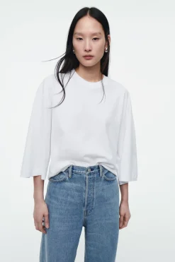 Outlet COS TRAPEZE RELAXED T-SHIRT WHITE
