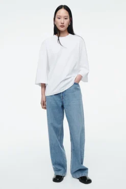 Outlet COS TRAPEZE RELAXED T-SHIRT WHITE