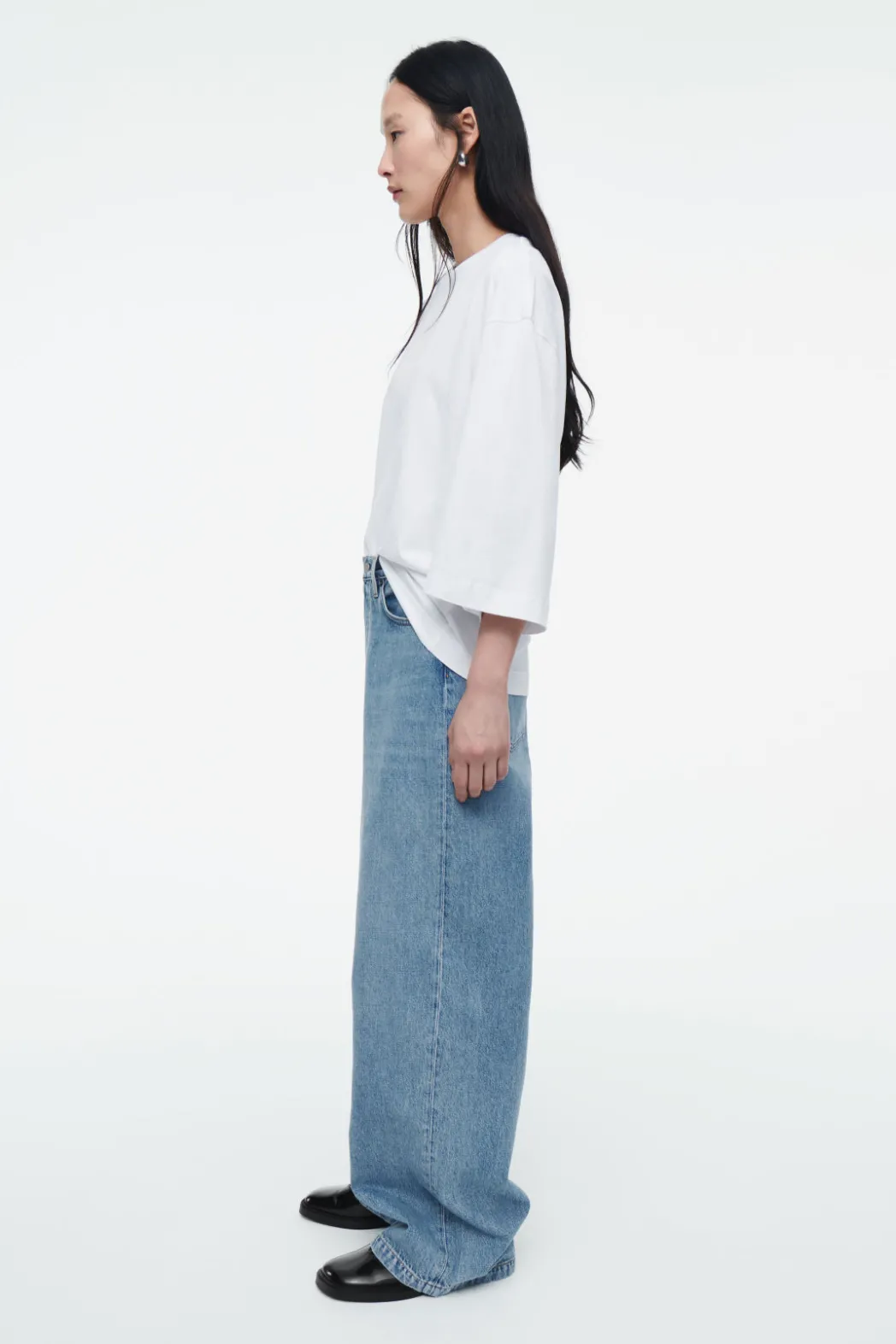 Outlet COS TRAPEZE RELAXED T-SHIRT WHITE