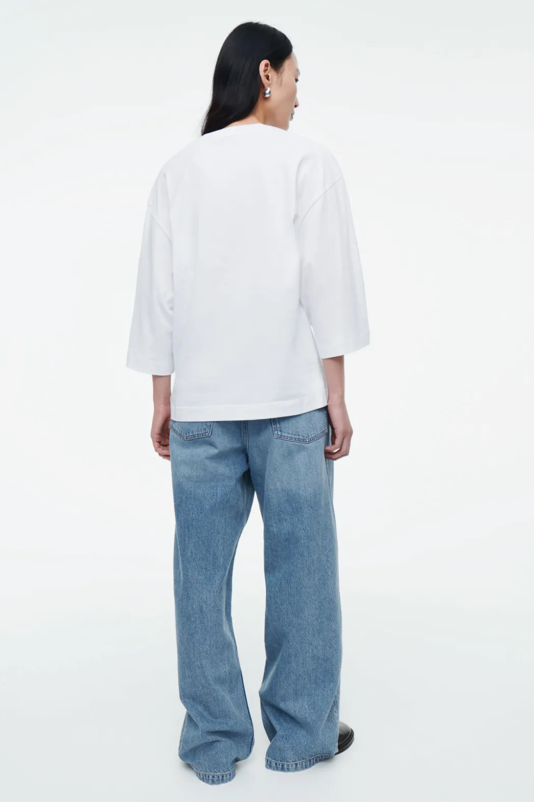 Outlet COS TRAPEZE RELAXED T-SHIRT WHITE