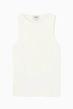 COS TUBULAR KNITTED TANK TOP IVORY