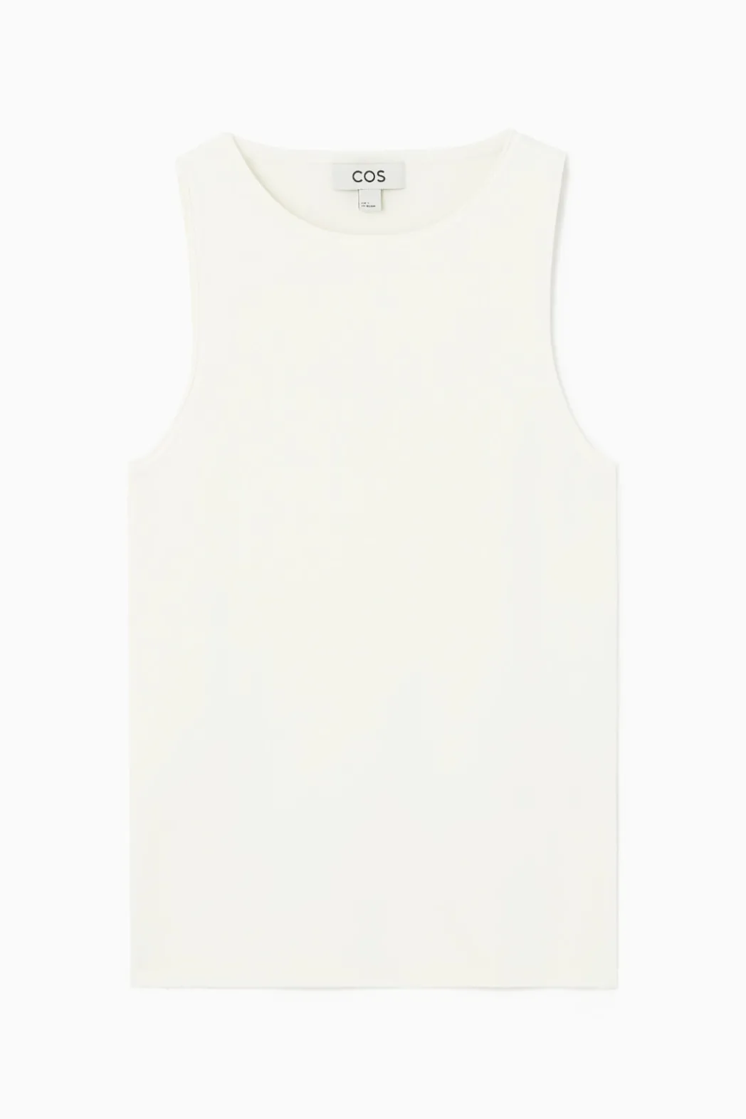 COS TUBULAR KNITTED TANK TOP IVORY