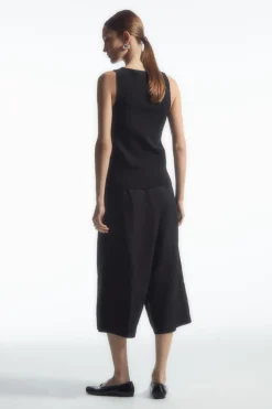 Best COS TUBULAR KNITTED TANK TOP BLACK
