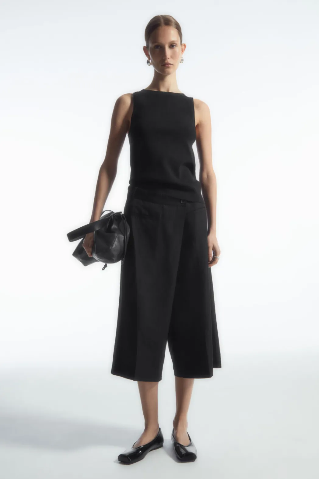 Best COS TUBULAR KNITTED TANK TOP BLACK