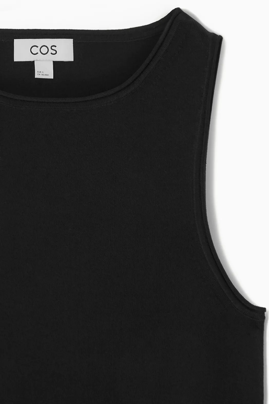 Best COS TUBULAR KNITTED TANK TOP BLACK