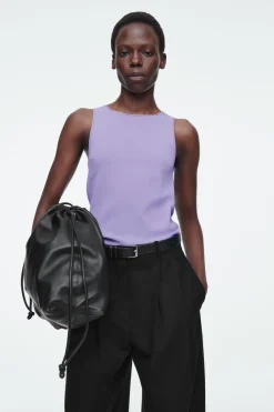 Sale COS TUBULAR KNITTED TANK TOP LILAC