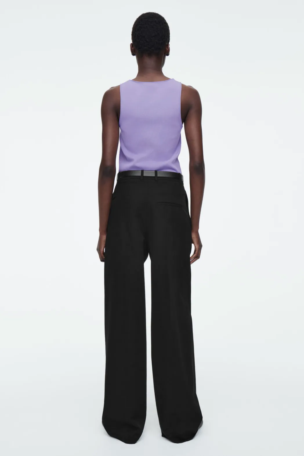 Sale COS TUBULAR KNITTED TANK TOP LILAC