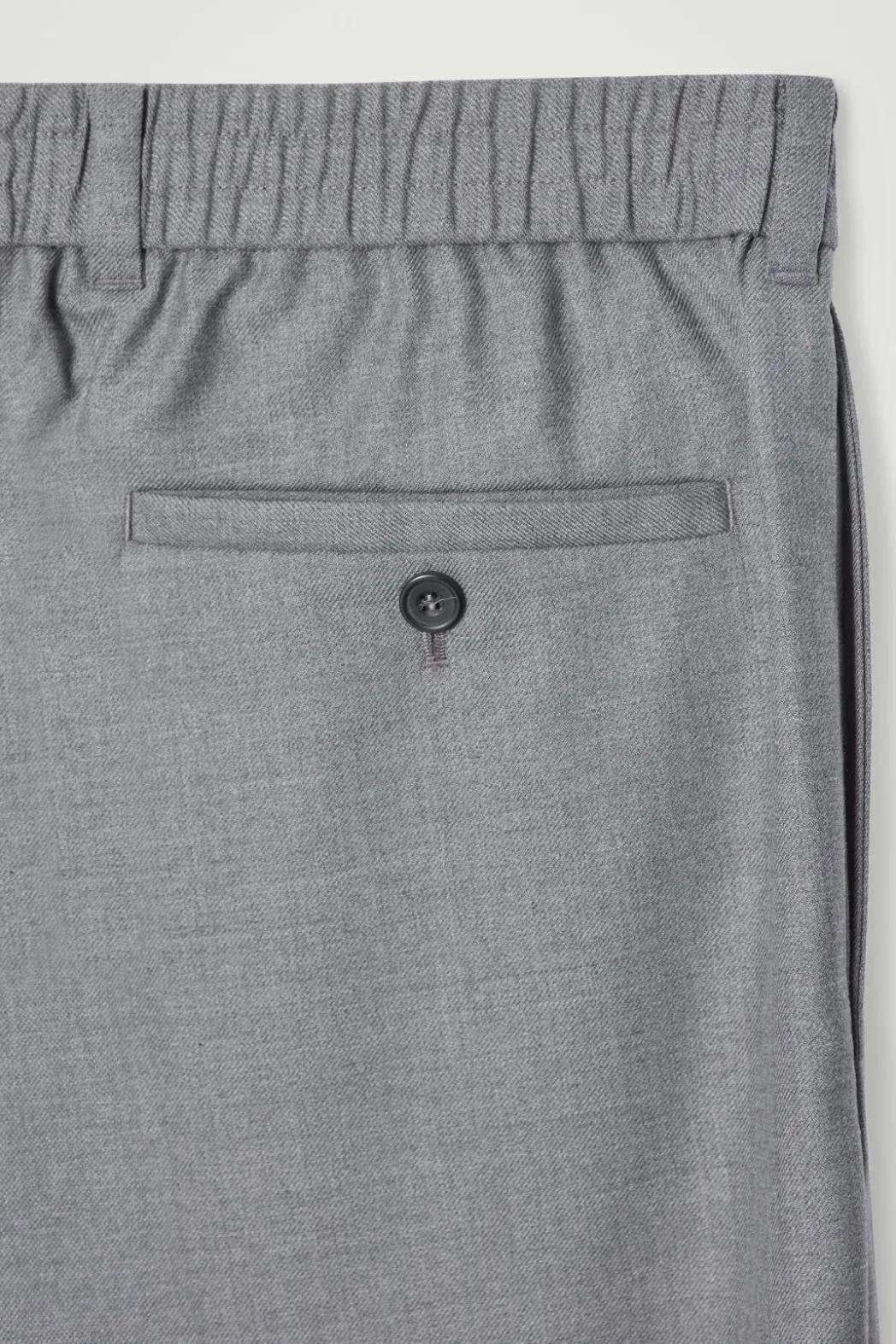 Hot COS TURN-UP WOOL-BLEND PANTS GRAY MÉLANGE