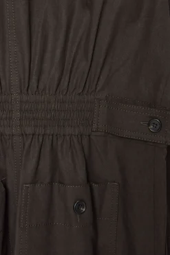 Outlet COS TWILL BOILERSUIT DARK BROWN