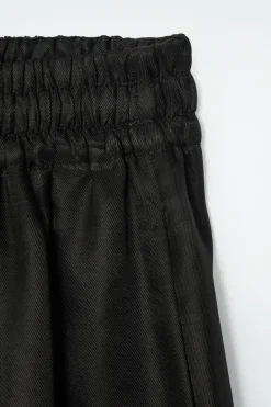 Online COS TWILL PALAZZO PANTS BLACK