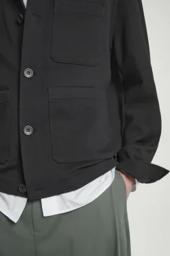 COS TWILL UTILITY JACKET BLACK