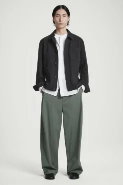 COS TWILL UTILITY JACKET BLACK
