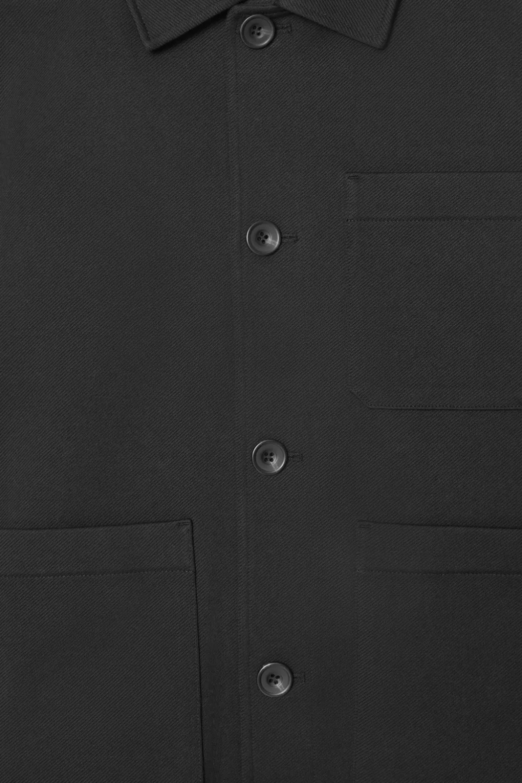 COS TWILL UTILITY JACKET BLACK