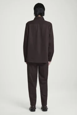 New COS TWILL UTILITY OVERSHIRT BROWN