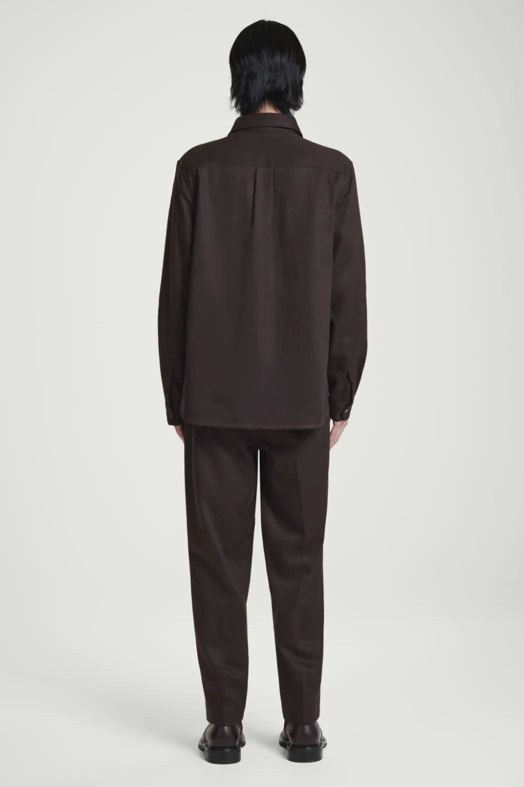 New COS TWILL UTILITY OVERSHIRT BROWN