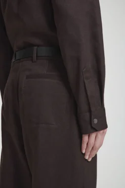 New COS TWILL UTILITY OVERSHIRT BROWN